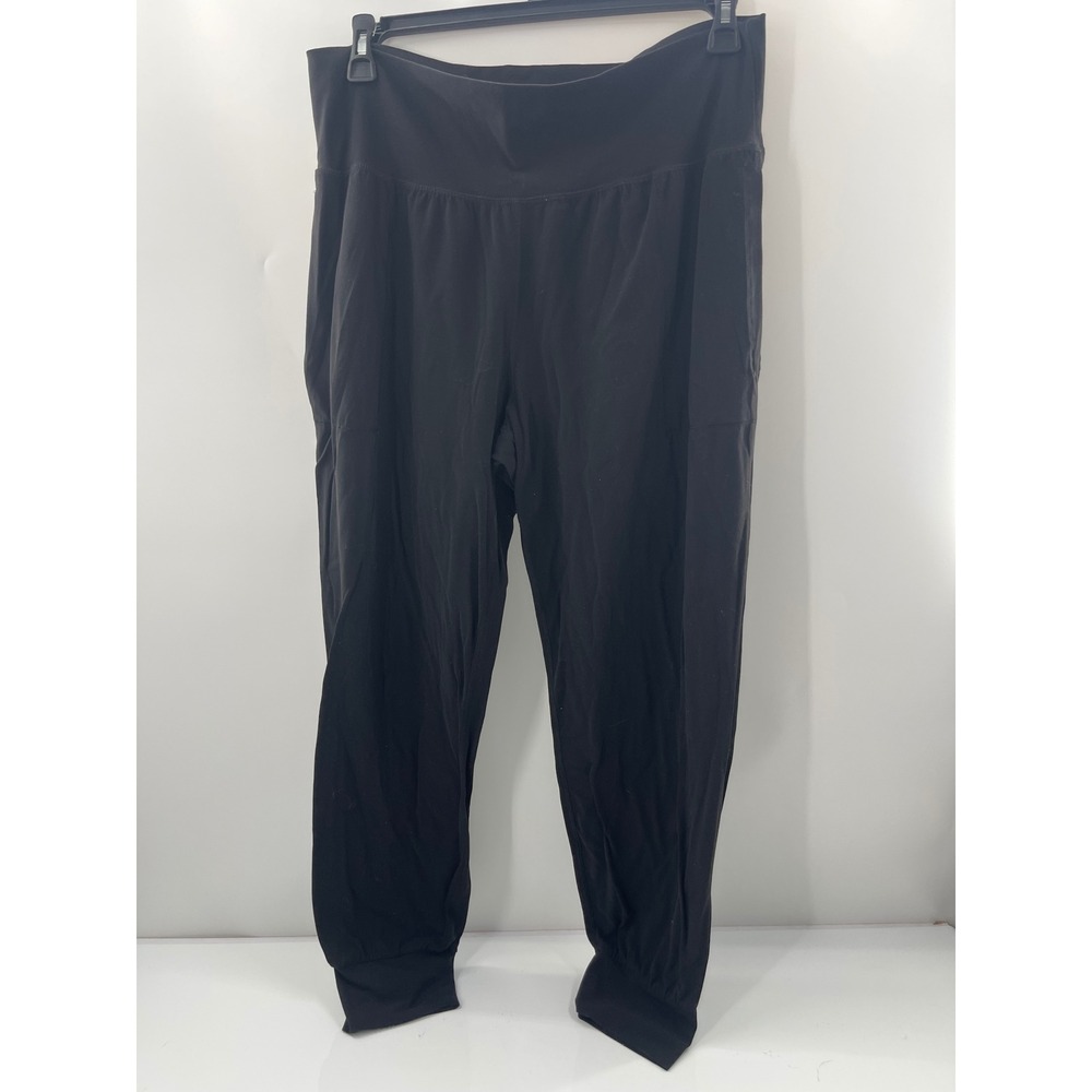 Athleta Salutation Jogger Black High Waisted Yoga Pants XL